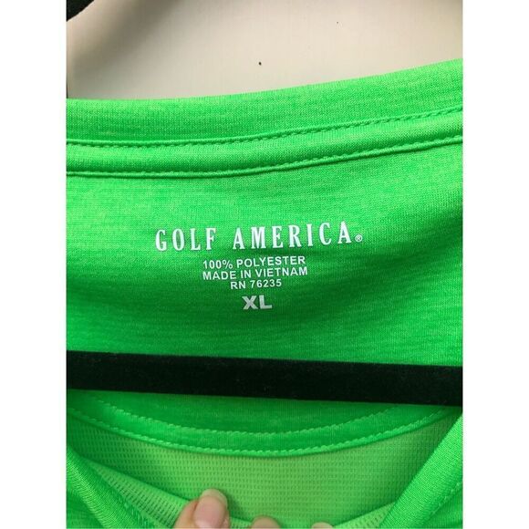 Golf America Extra Lage (XL) Bright Green Lime Neon T-Shirt - Picture 5 of 5